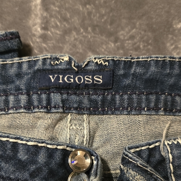 Vigoss Women's Dark Blue Boot Cut Jeans - Picture 3 of 4